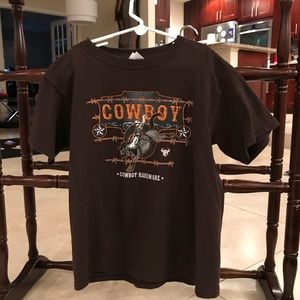 Gildan cowboy hardware T-shirt shirt youth S 6/7